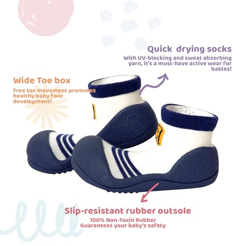 3.5 Baby Sock Shoes for Baby Boy & Girl, Soft, Non-Slip Toddler Sock Shoes, Breathable Infant Walking Shoes, First Steps Baby Shoes, Fun Animal-Themed Designs, Easy to Put On4