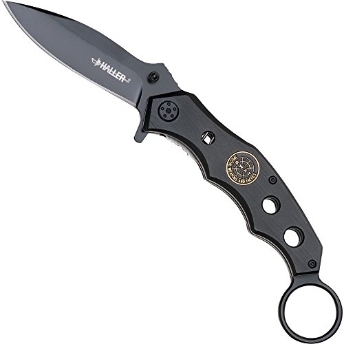 Preisvergleich Produktbild Haller 83698 Karambit Taschenmesser Messer, Schwarz