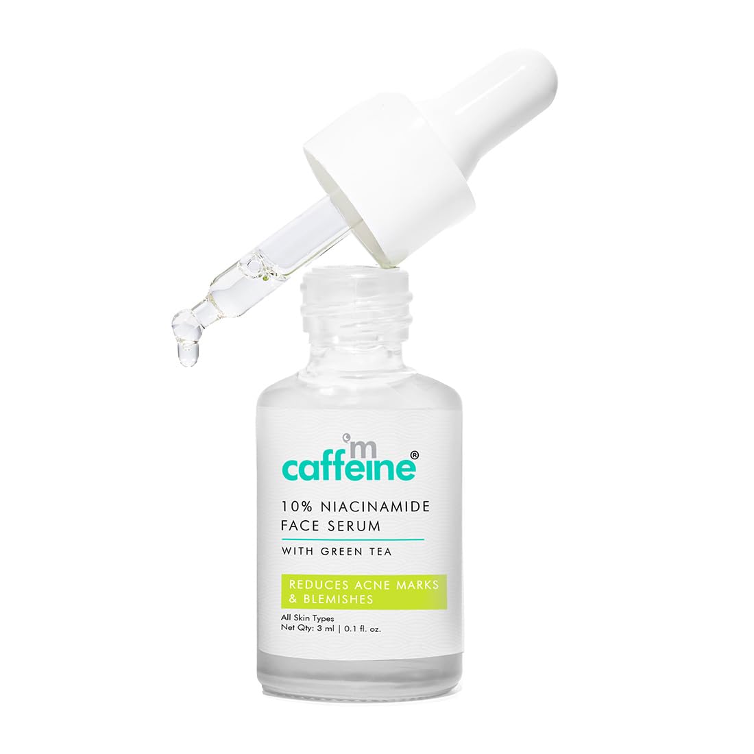 mCaffeine 10% Niacinamide Face Serum for Glowing Skin with Green Tea | Reduces Dark Spots & Pigmentation | Revives Dull Skin & Protects Against Sun Damage | Serum for Men & Women