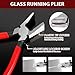 10PCS Glass Cutting Tools Kit,Glass Cutter 2-20mm with Glass Running Pliers Breaking Pliers Wheeled Tile Nippers Curved Jaws Mosaic Tools Smooth Cutting for Stained Glass Mosaics Mirror Tiles DIY Cut