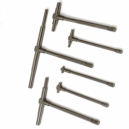 Telescoping T Bore Gauge 6 pc Cylinder Hole Smooth Gage Professional Set w/Pouch NEW,Jikkolumlukka