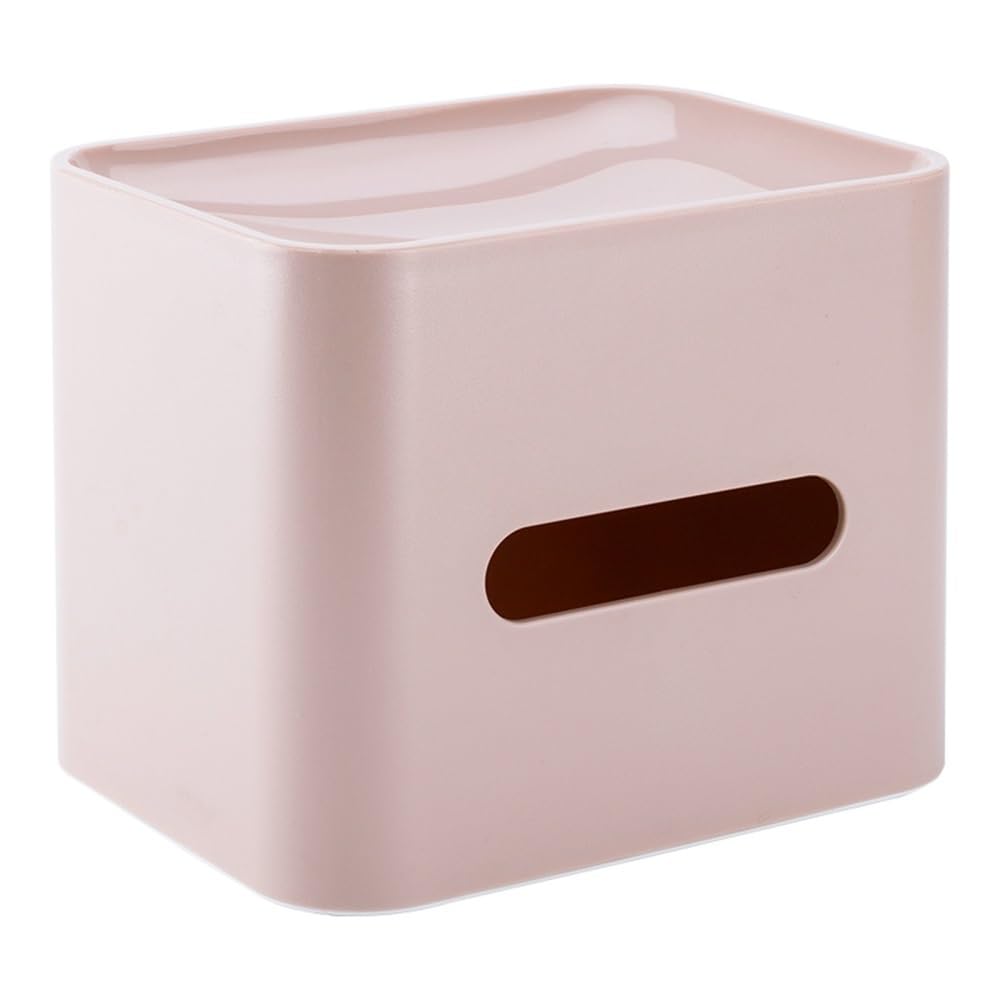 Tissue Holder Dispenser Tissue Box with Top Shelf Platform for Home Countertop Holders for Living Room(Pink)