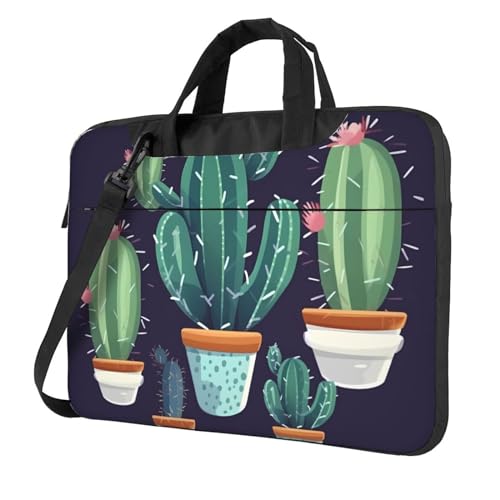 Sac pour ordinateur portable à bandoulière - Sacoche motif cactus homme femme