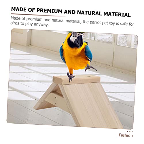 Image of 5-Pack Wooden Pigeon Perch Stand Solid Wood Bird Cage Accessory Parrot Playing Toy for Pigeons and Small Birds Indoor Outdoor Use