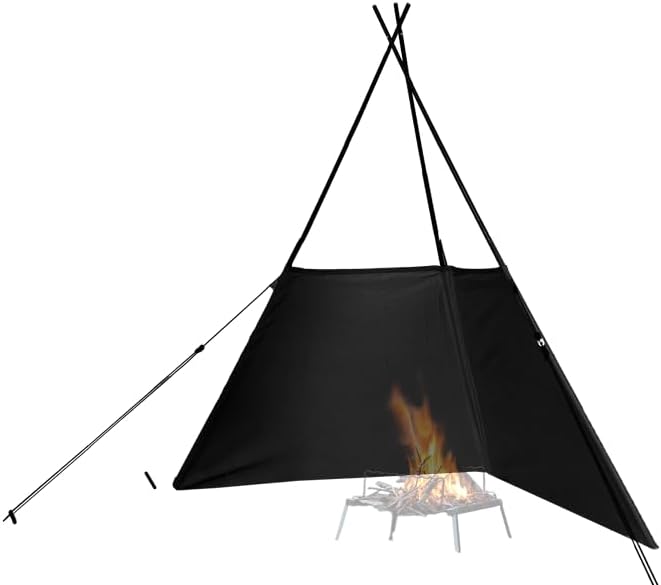 DOD Fire Break - Camping Stove Windscreen - Folding Camp Stove Windscreen with Storage Bag - Lightweight Camping Fire Wind for Outdoor, Camping, Picnic, Cooking