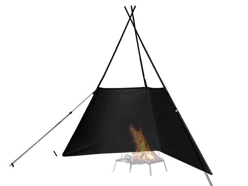 DOD Fire Break - Camping Stove Windscreen - Folding Camp Stove Windscreen with Storage Bag - Lightweight Camping Fire Wind for Outdoor, Camping, Picnic, Cooking