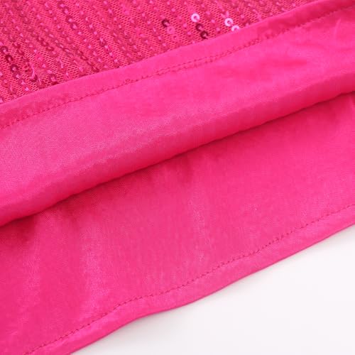 Image of Noomelfish Girls Sequin Tank Tops Sparkly Glitter Dance Sleeveless Shirt (5-12 Years)