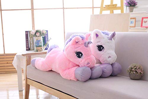 Image of HUG 'n' FEEL SOFT TOYS Soft Toys Unicorn Plush Toys Giant Size Unicorn Stuffed Animal Horse Toy Soft Unicornio Peluche Doll Gift Children White Plush & Stuffed Toys (75cm)
