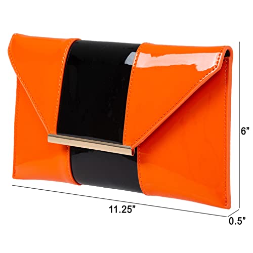 Image of JNB Faux Patent Leather Envelope Candy Clutch