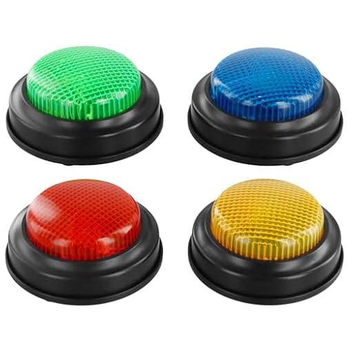 QWORK® 4 Piezas zumbadores de Respuesta , zumbadores de espectáculos de Juegos de luz y Sonido para Fiestas, aulas | Ya disponible en tu tienda friki favorita! En mundofriki.es!