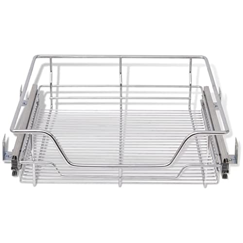 Cestas de alambre de cierre suave extraíbles, organizador de armario de cocina que ahorra espacio para un almacenamiento eficiente y fácil acceso, perfecto para ollas, sartenes y artículos de despensa
