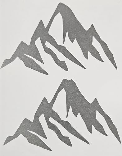 everest 1953 Repair Patch Selbstklebende Reparatur Aufkleber Motive Nylon Flicken für Zelte, Rucksack, Markisen, Regenjacke, Outdoorjacke (Reflektierend, Berg (2 Stück 6x9,8 cm))