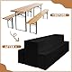 Lumaycens 2 Pack Bierbank Hussen & Biertisch Husse 3er-Set, 220 x 50 x 80 cm in Bierzeltgarnitur, Biertischhusse Premium für 50 cm Blickdicht waschbar Tisch für Outdoor-Bankette (schwarz)