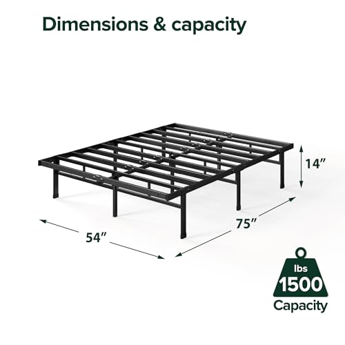 Image of ZINUS Justin 14 Inch Easy to Assemble Mattress Foundation, Steel Support, No Box Spring Needed, Full
