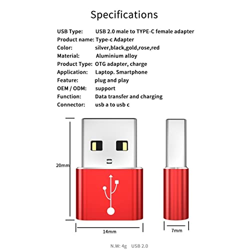Adaptador PortChanger tipo C de BoxWave acabado metálico premium resistente a impactos 7