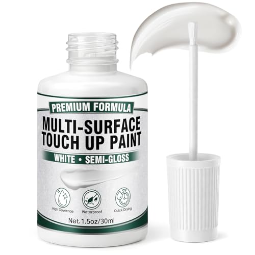 White Touch Up Paint Pen - Multi Surface White Paint for Cabinets, Furniture, Wall, Door, Metal,...