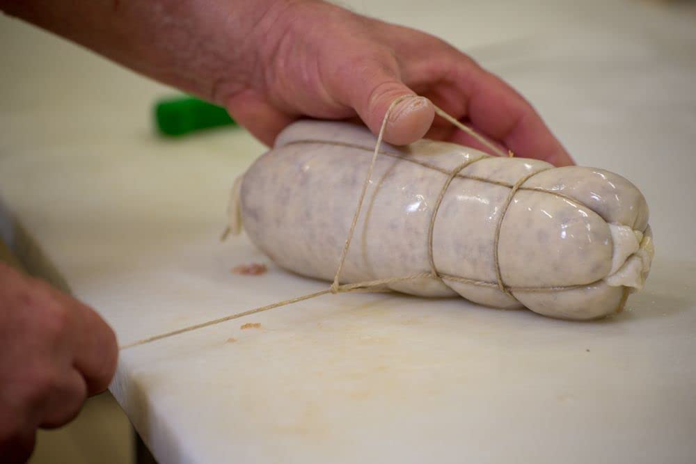 Moretti® Spoletta Spago Per Salumi | Confezione 10 Pezzi Rotoli | Resitente Per Legatura Salumi | Decorazioni Pacchi Regali | Spessore 2/3 Bianco
