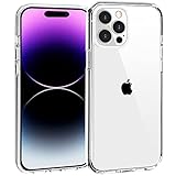 TENOC Phone Case Compatible with iPhone 14 Pro, Clear Case Shockproof Protective Bumper Slim Cover for 6.1 Inch