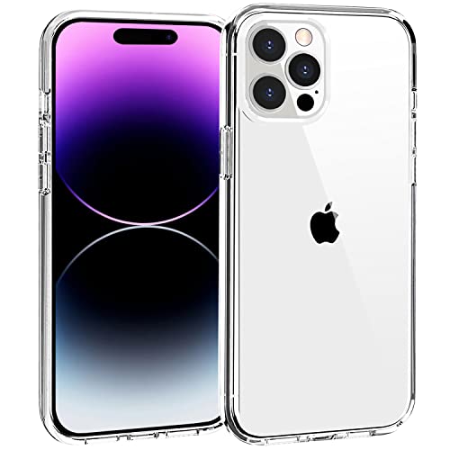 TENOC Phone Case Compatible with iPhone 14 Pro, Clear Case Shockproof Protective Bumper Slim Cover for 6.1 Inch