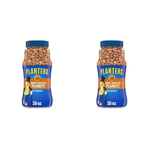 Planters Honey Roasted Peanuts, 16 Oz. Resealable Jar | Flavored Peanuts With A Sweet Honey Coating & Sea Salt | Wholesome Snacking | Kosher (Pack Of 2) #TOP18