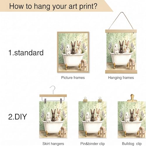 Cuadros de arte de pared conejo para llenar de ternura y alegría tu dormitorio 6