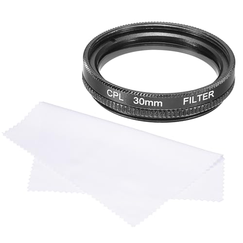 QUARKZMAN Filtre polarisant Circulaire 30 mm, revêtement Multicouche Double Face, Filtre polarisant avec Chiffon de Nettoyage pour Objectif d'appareil Photo