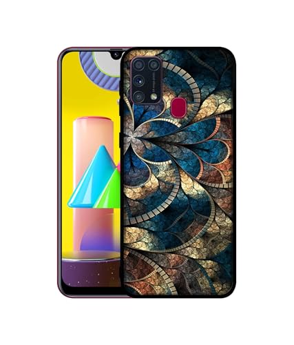 Image of Fractional Pattern Design Premium 2D Printed Metal Back Case Cover for Samsung Galaxy M31 Prime / M31 / F41