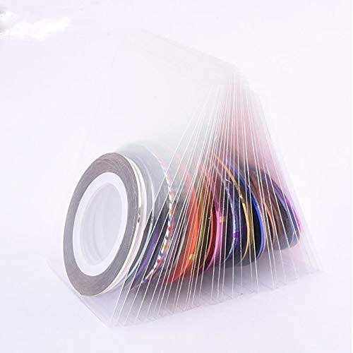 Belicia 10 Colors Mixed Rolls Nail Art Striping Tape Decoration Sticker Nail Line DIY Nail Tip 4