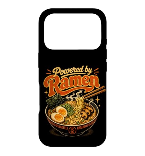 Powered by Ramen Funny Noodle Bowl with Eggs Case for iPhone 17 Pro