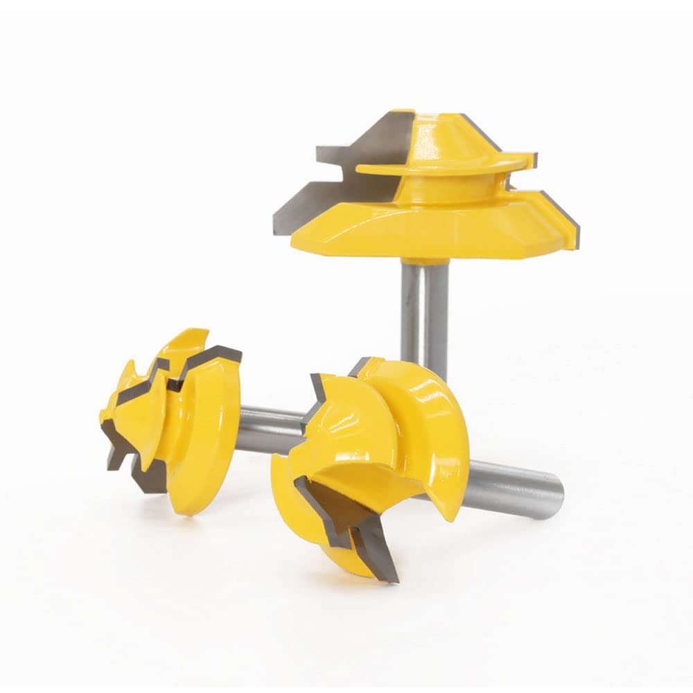 45 Grados Cerradura Mitre Router Bit con 8 mm vástago de carburo fresa de junta profesional para carpintería herramientas