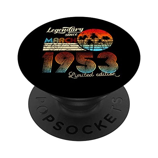 70. Cumpleaños 70 Legendario Desde Marzo De 1953 Regalo PopSockets PopGrip Intercambiable