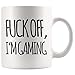 Panvola Fuck Off I'm Gaming Gamer Gifts Sarcastic Game Lover Dad Brother Video Game Lover Funny Birthday Novelty Drinkware Ceramic Mug (11 oz, White)