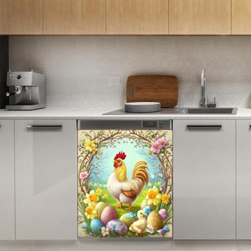 Panel frontal magnético lavavajillas 53,3x66 cm flores Pascua 3
