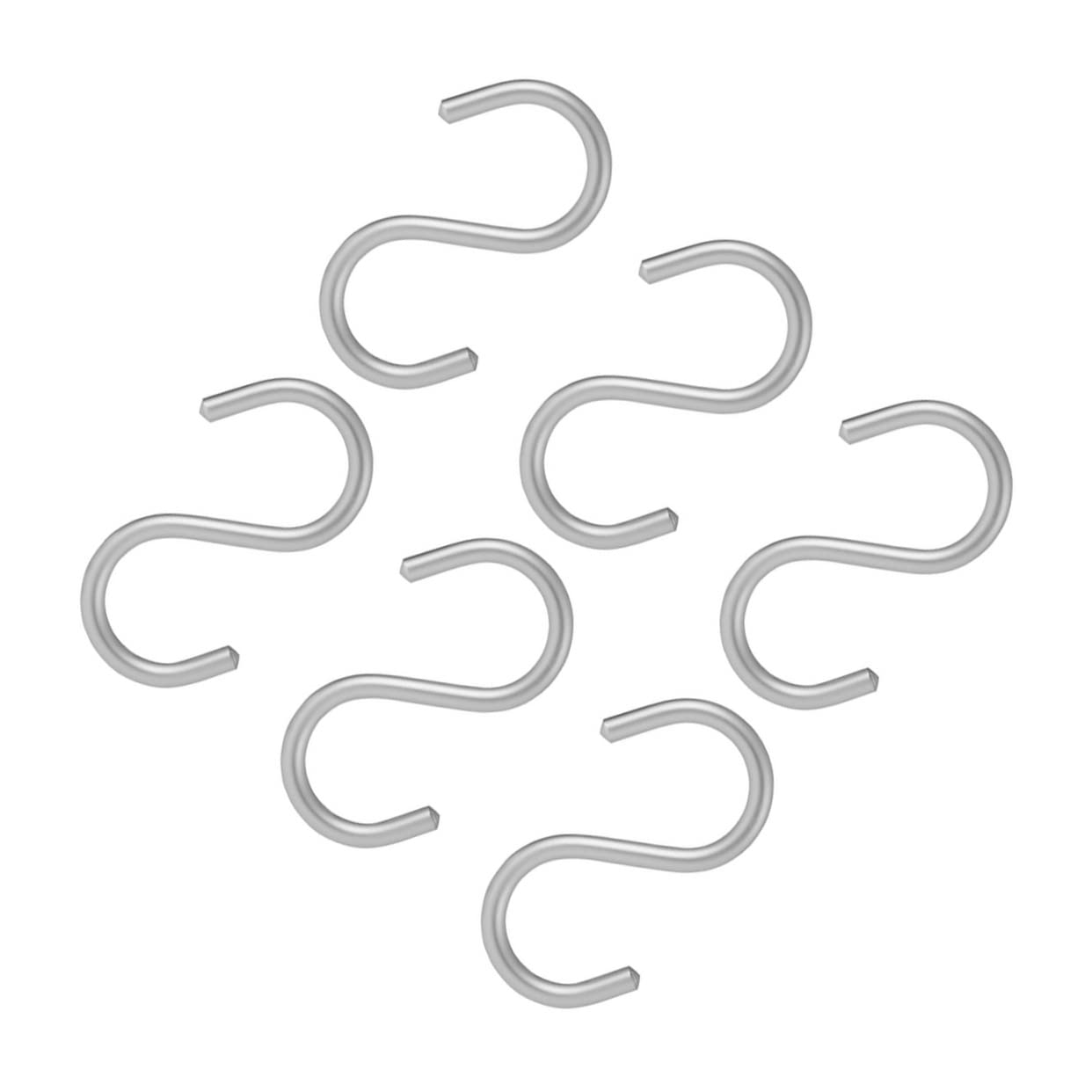 VASDEV 6 Ganci in Lega di Alluminio Ganci in Metallo Ganci per Pantaloni per Armadio Ganci per Organizer da Cucina Appendiabiti a Forma di S Ganci per Asciugamani Ganci per Asciugamani ga