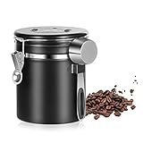 Gute Versiegelungsleistung: Die Kaffeedose ist mit umgedrehtem Deckel und versiegelnder Schnallenstruktur ausgestattet und kann das innere Kaffeepulver oder die Bohnen für eine lange Lagerung aufbewahren.