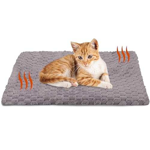 XIAPIA Cama Gato Manta Espesa para Gatos y Perros, Manta Autocalentable para Mascotas, Alfombra Térmica para Gatos Perros sin Electricidad, Cojin Tapete Gato Perro, Lavable