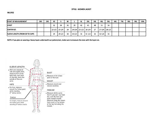 Milwaukee Leather ML1952 Women's Black 'Embroidered Wing and Stud Design' Leather Scooter Jacket3