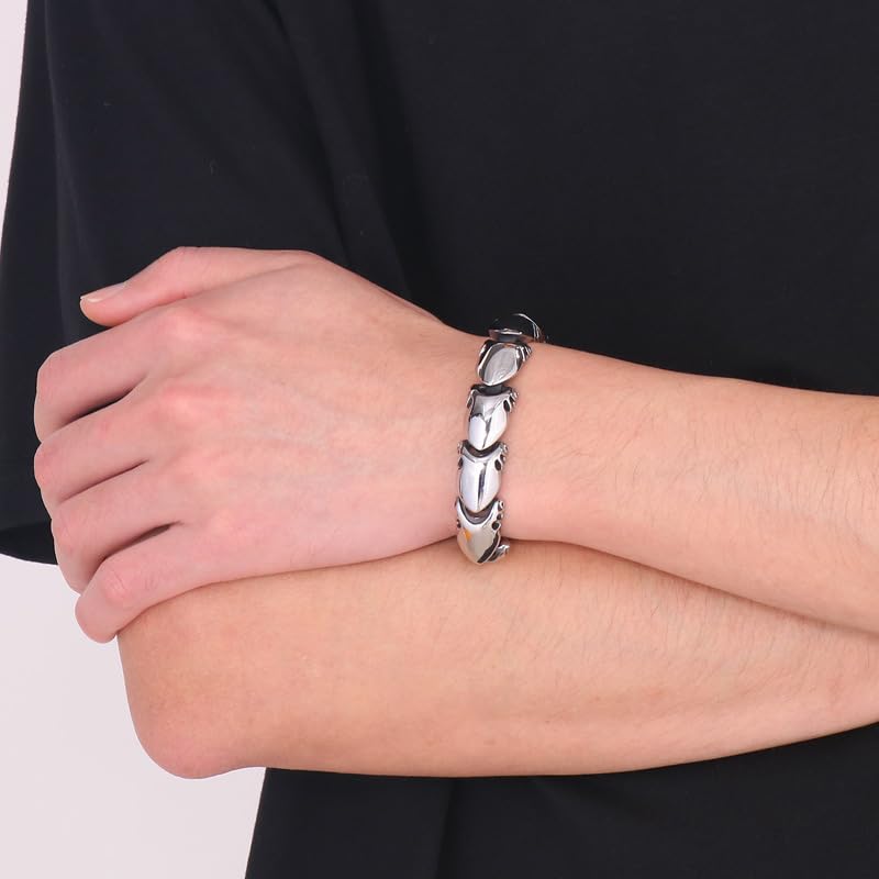 Pulsera de acero inoxidable con diseño de escorpión y garra miniatura 6