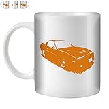 Muster: Orange Stuff4 Tee/Kaffee Becher 350ml/Orange/1987 Firebird Trans Am GTA/Weißkeramik/ST10
