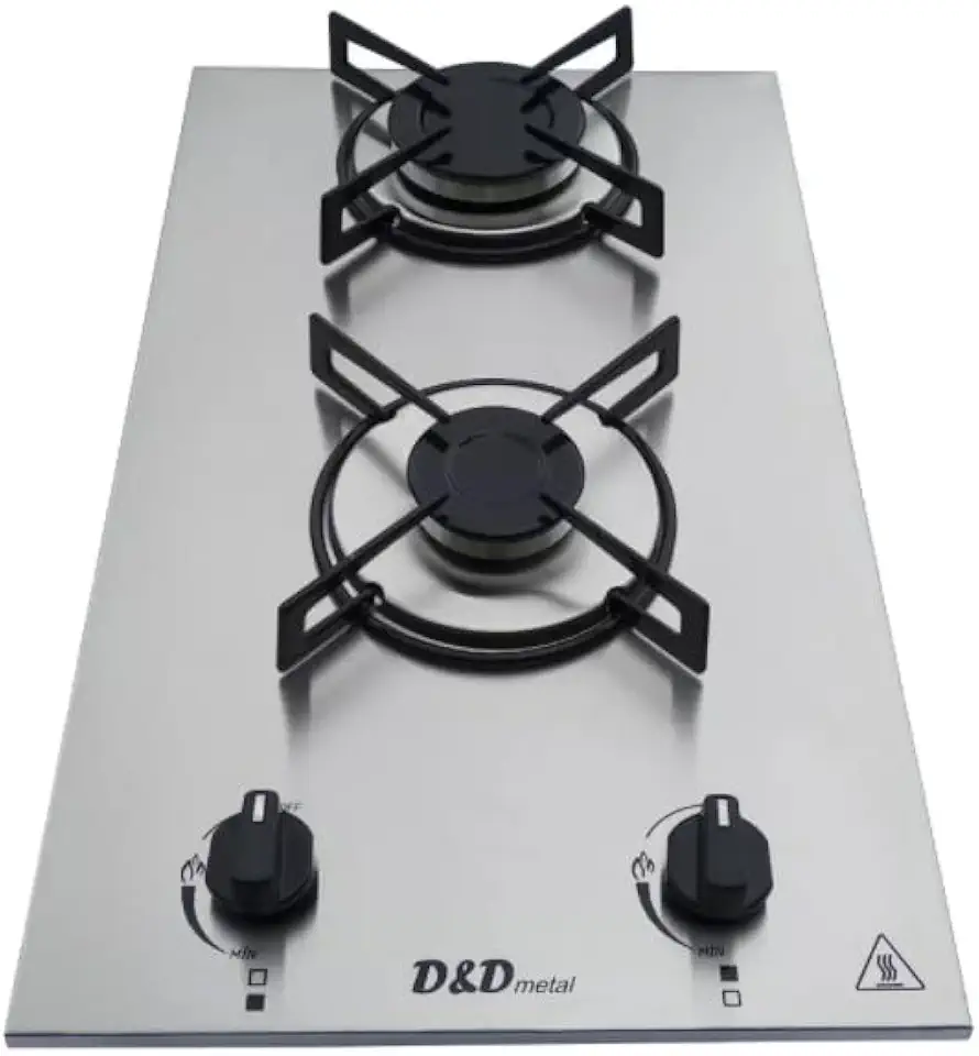 Fogão Cooktop a Gás 2 Bocas Inox Acendimento Automático