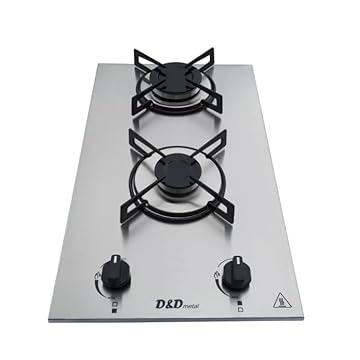 Fogão Cooktop a Gás 2 Bocas Inox Acendimento Automático