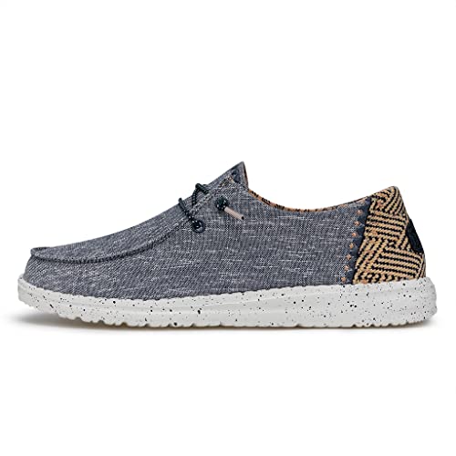 Image of HEYDUDE Women's Wendy Chambray | Women's Shoes | Women's Lace Up Loafers | Comfortable & Light-Weight
