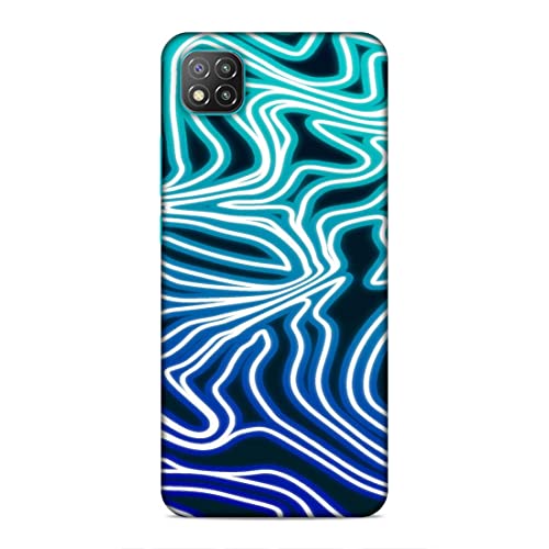 Image of Printed Mobile Back Hard Case Cover for Xiaomi Poco C3 | Abstract Art, Neon Pattern, Black Love -75