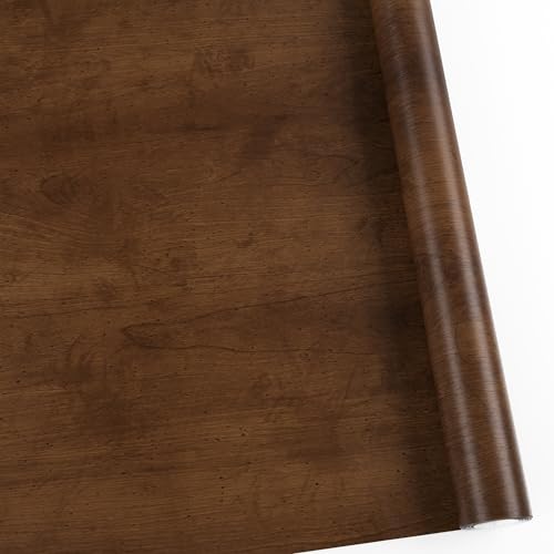 Abyssaly Papier Collant pour Meuble, Revetement Adhesif Film Autocollant Sticker Meuble Imitation Bois, Papier Peint Vinyle Rouleau Adhesif Decoratif Armoires...
