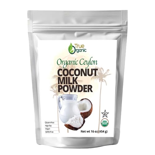 True Organic Coconut Milk Powder, 1 Lb | Usda & Kosher | Plant-Based Creamer For Coffee, Tea & Smoothies | Non-Gmo, Gluten-Free | Powdered Coconut Milk