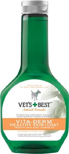 Vet's Best Vita-Derm Healthy Skin and Coat Supplement for Dogs, 16-Ounce
