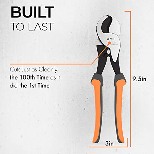 American Mutt Tools 10 Inch Cable Cutters Heavy Duty Shears | Heavy Duty Wire Cutters For Copper And Audio Wire | Battery Cable Cutter Tool, Cable Cutters Electrical | Big Wire Cutters Heavy Duty #TOP1