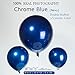 Kozee Chrome Blue Double-Stuffed Balloons different sizes 52 PACK 18+10+5 inch Metallic Navy Blue balloon Garland kit For 2023Graduation Wedding Birthday baby shower anniversary decorations
