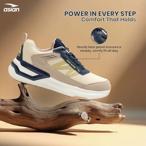 Image of ASIAN Civic-01 Men's Sports Running Shoes | Lightweight Sneakers with Breathable Mesh Upper, Shock-Absorbing Cushion Midsole & Non-Slip Outsole for Running, Walking & Gym