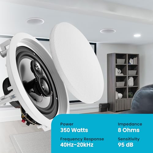 Acoustic Audio By Goldwood FBA_CS-IC83-5S Cs-Ic83 8 Inch 3-Way In Ceiling Home Theater Speaker System thumb #3